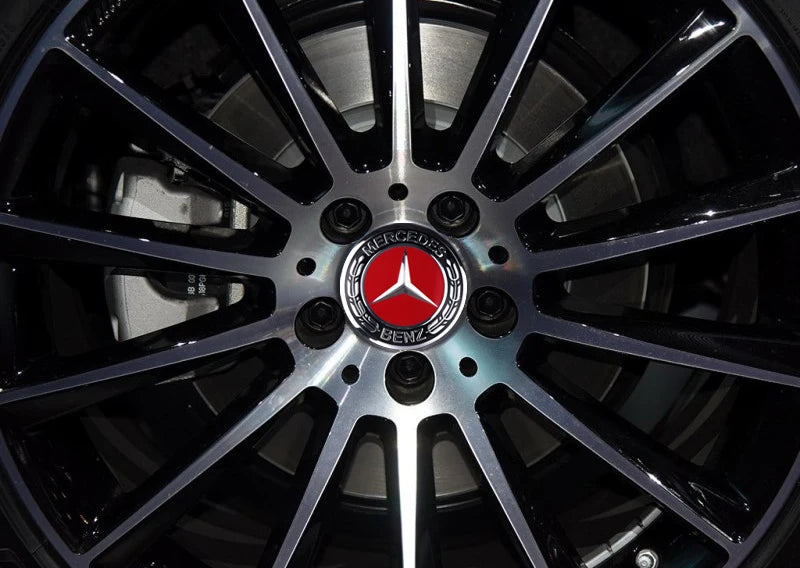 4PC Car Wheel Center Hub Caps Badge Sticker Wheel Stickers For Mercedes Benz AMG CLK CLA A180 W108 W201 W212 W213 W220 C260 C300