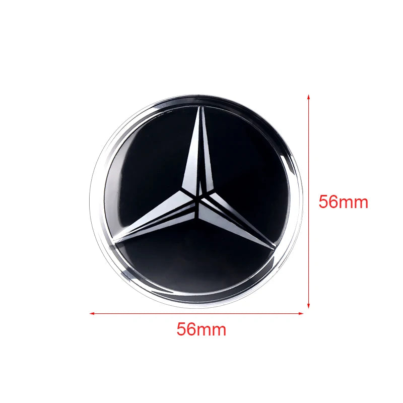 4PC Car Wheel Center Hub Caps Badge Sticker Wheel Stickers For Mercedes Benz AMG CLK CLA A180 W108 W201 W212 W213 W220 C260 C300