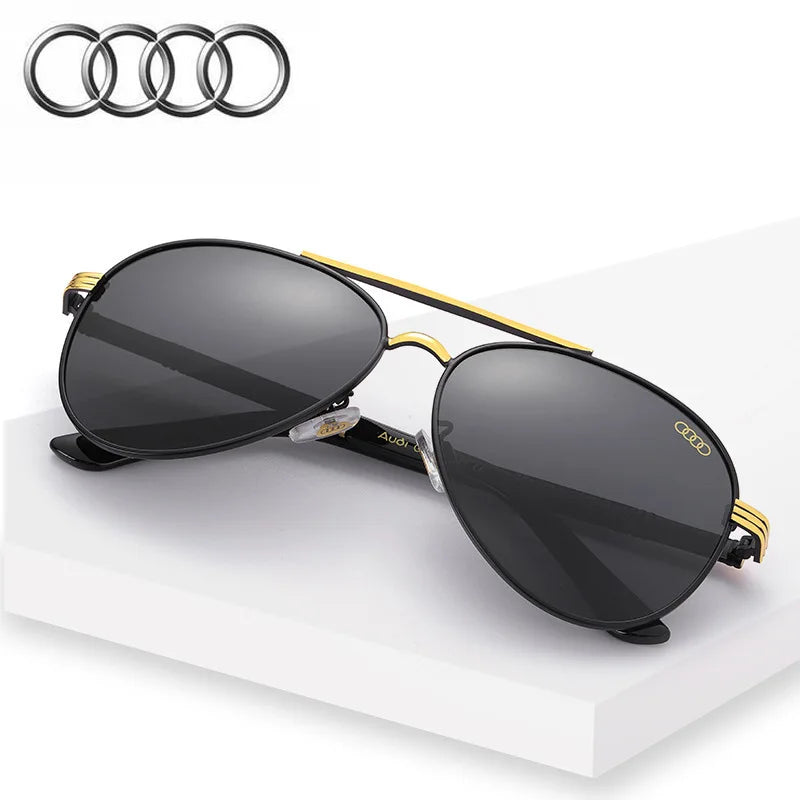 For audi High end luxury men driving polarized sunglasses, brand luxury design anti glare, men women Driver goggles gentlemanly