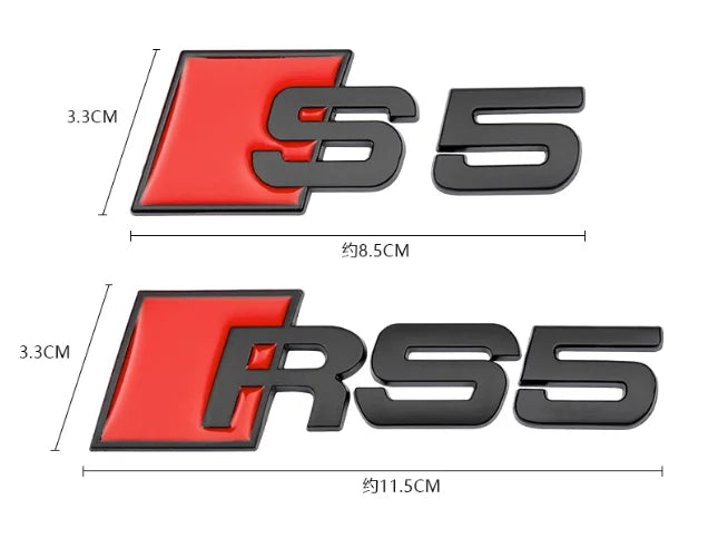 3D ABS Car Stickers and Decals For Audi RS S3 S4 S5 S6 S7 S8 A3 A4 A5 A6 A7 A8 Q3 Q5 Q7 TT Rear Trunk Body Emblem Badge Stickers