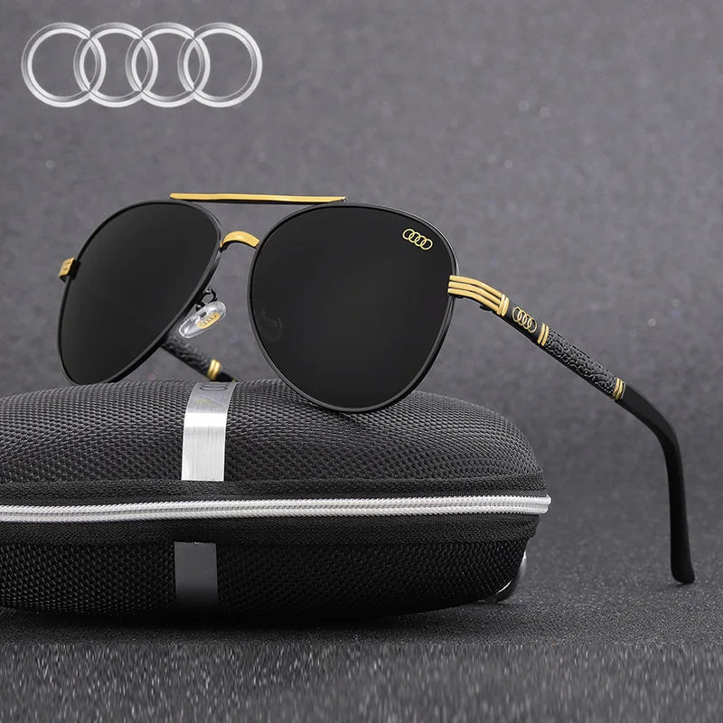 For audi High end luxury men driving polarized sunglasses, brand luxury design anti glare, men women Driver goggles gentlemanly