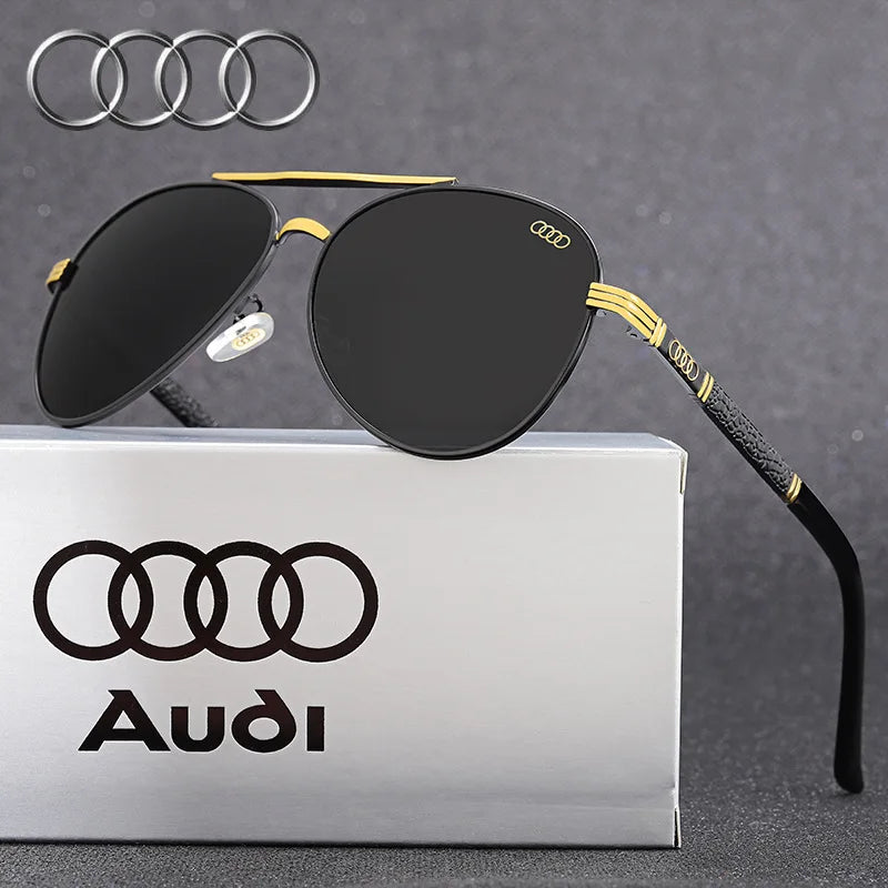 For audi High end luxury men driving polarized sunglasses, brand luxury design anti glare, men women Driver goggles gentlemanly