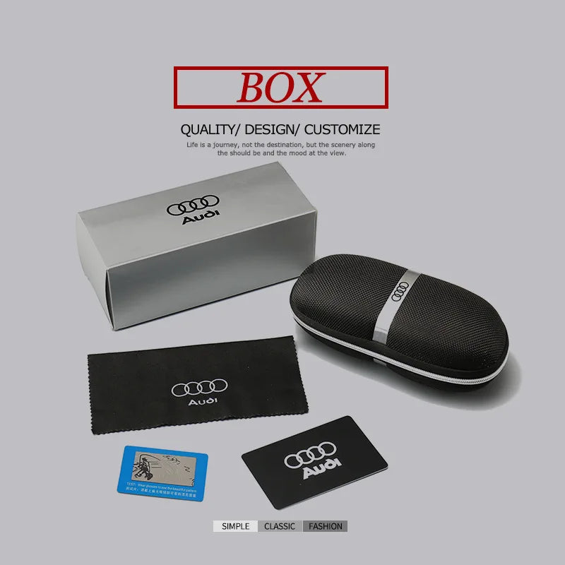 For audi High end luxury men driving polarized sunglasses, brand luxury design anti glare, men women Driver goggles gentlemanly