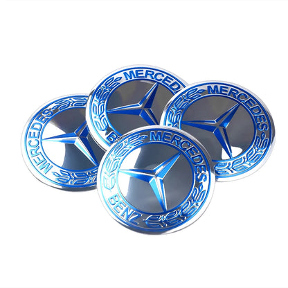 4PC Car Wheel Center Hub Caps Badge Sticker Wheel Stickers For Mercedes Benz AMG CLK CLA A180 W108 W201 W212 W213 W220 C260 C300
