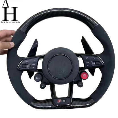 RS Carbon Steering Wheel for Audi A3 A4 A5 A6 A7 A8 S3 S4 S5 S6 S8 Q3 Q5 Q7 Q8 SQ5 SQ7 SQ8  RSQ5 RSQ8 RSQ8 RS3 RS4 RS5 RS6 R8