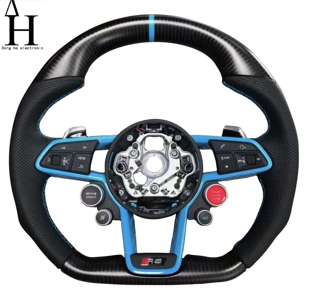 RS Carbon Steering Wheel for Audi A3 A4 A5 A6 A7 A8 S3 S4 S5 S6 S8 Q3 Q5 Q7 Q8 SQ5 SQ7 SQ8  RSQ5 RSQ8 RSQ8 RS3 RS4 RS5 RS6 R8