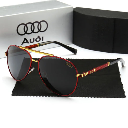 For audi High end luxury men driving polarized sunglasses, brand luxury design anti glare, men women Driver goggles gentlemanly