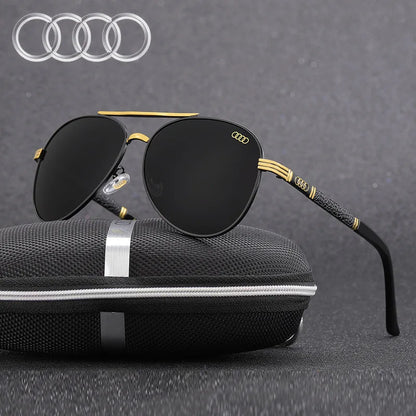 For audi High end luxury men driving polarized sunglasses, brand luxury design anti glare, men women Driver goggles gentlemanly